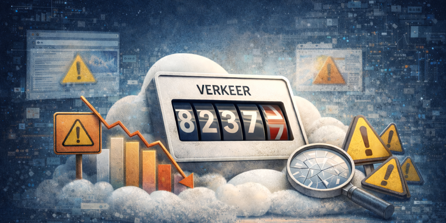 Illustratie die laat zien dat websiteverkeer minder zegt over online zichtbaarheid